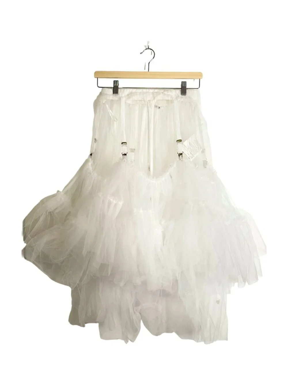 Noir Kei Ninomiya 2025SS Runway See-through Clipped Tulle Skirt - Picture 2 of 2